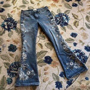 Floral Embroidered Women's Jeans